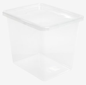 Úložný box BASIC BOX 31 L s vekom priehľadná