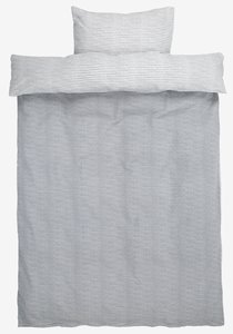 Parure de lit en seersucker LOLA 160x210 gris/blanc