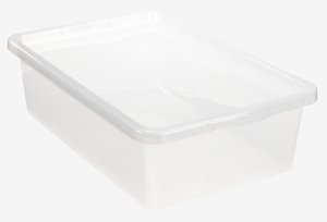 Кутия за под легло BASIC BOX 30 литра с капак прозрачна