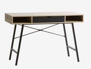 Desk ABBETVED 48x120 oak/black