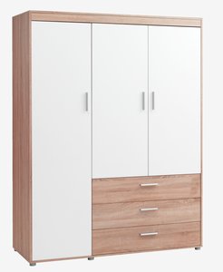Šatníková skriňa BIRKELSE 150x198 farba svetlého duba/biela